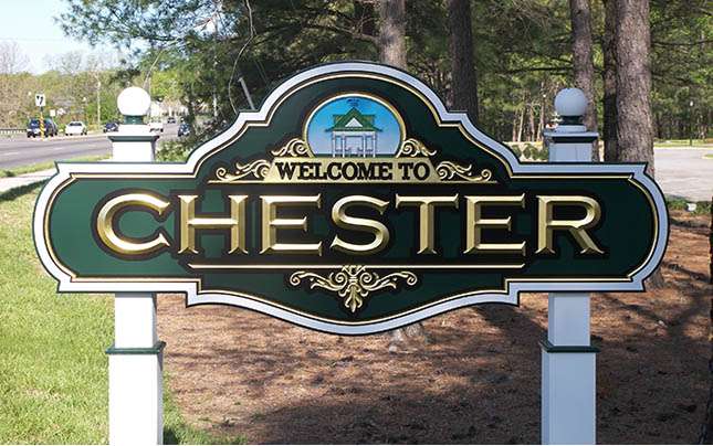 Chester, Va, Custom Carved Town Entrance Sign