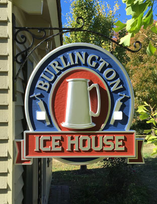 Sign-Making Process Final - Burlington Ice House,, Woodcraft Sign Shoppe
