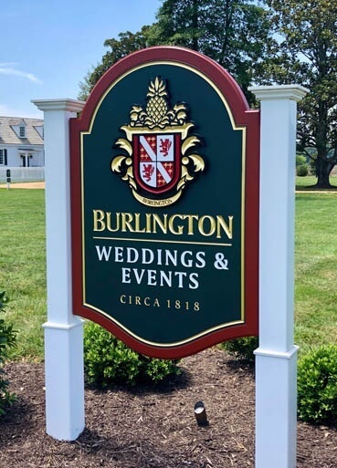 Burlington Plantation Wedding Venue Sign
