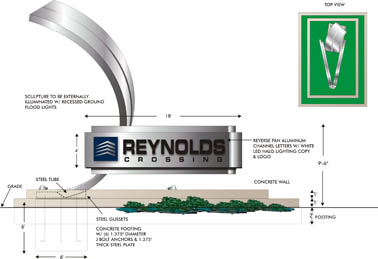 Reynolds Crossing Commerce Park Sign Design
